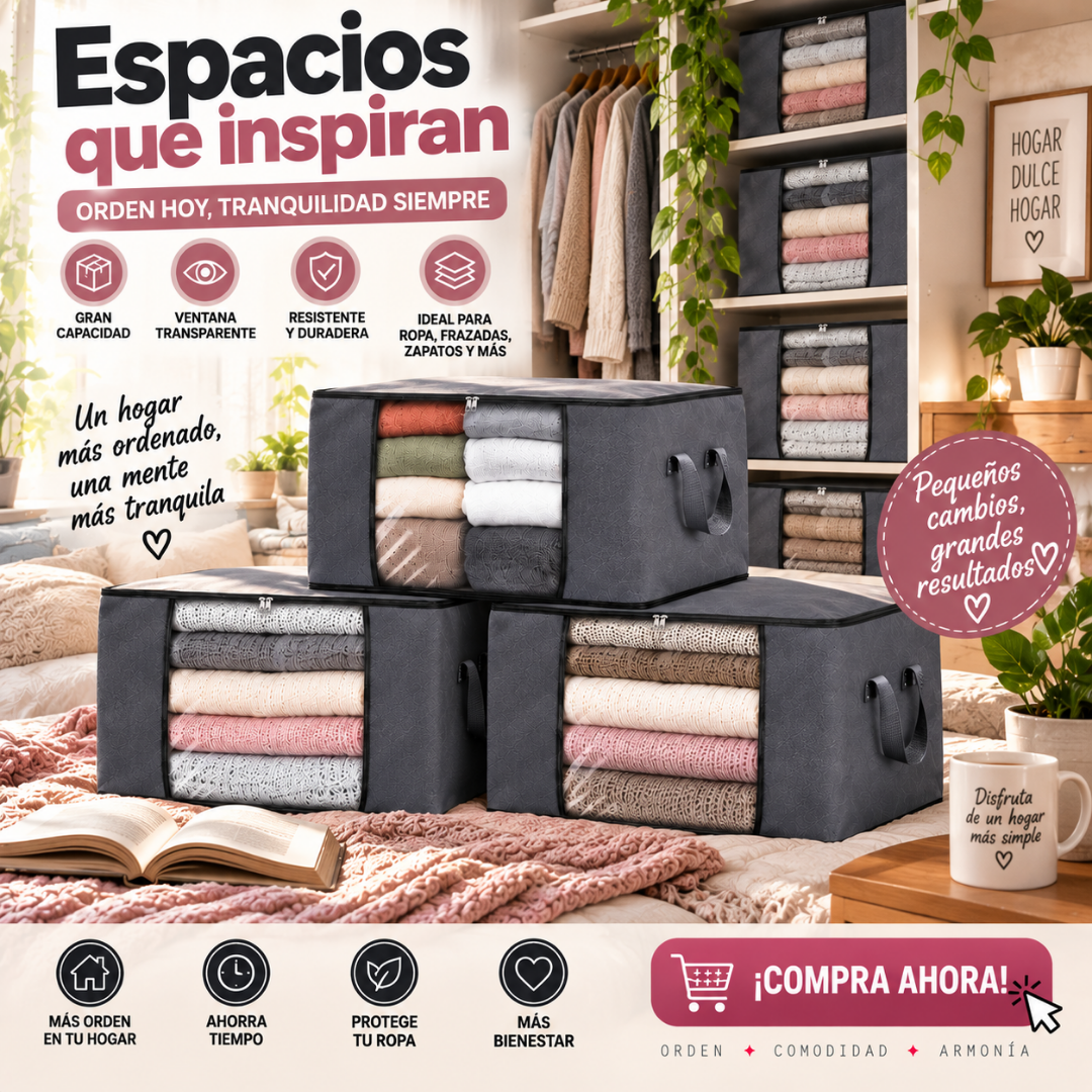 Caja Organizadora de Tela con Visor X6