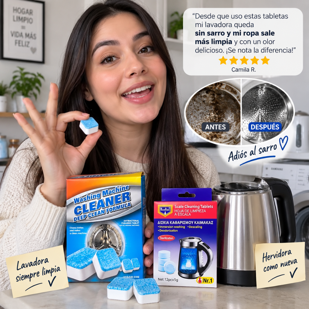 Pack Limpieza Total para Cocina y Lavadora – 24 + 36 Unidades