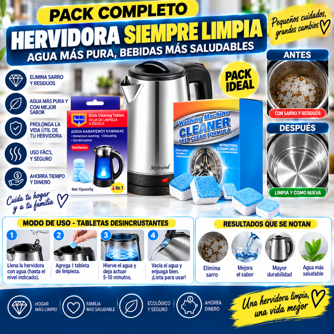 Pack Limpieza Total para Cocina y Lavadora – 24 + 36 Unidades