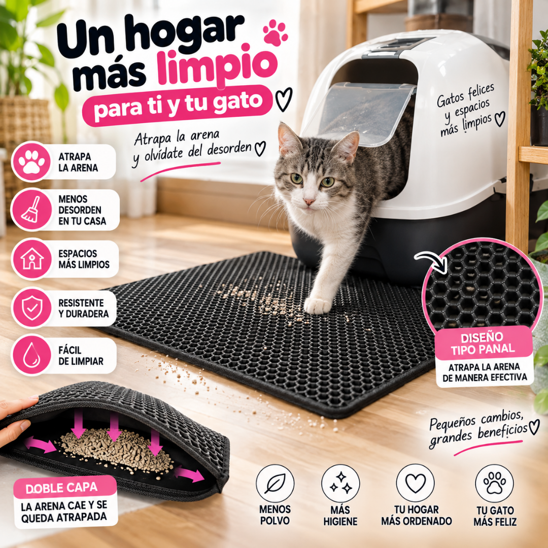 Alfombra Atrapa Arena de Gatos Tapete