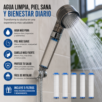 Cabezal de Ducha Masajeadora +Filtros