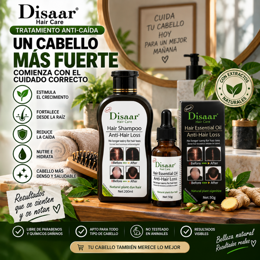Pack Disaar Anticaída – Shampoo + Aceite | Fortalecimiento y Vitalidad