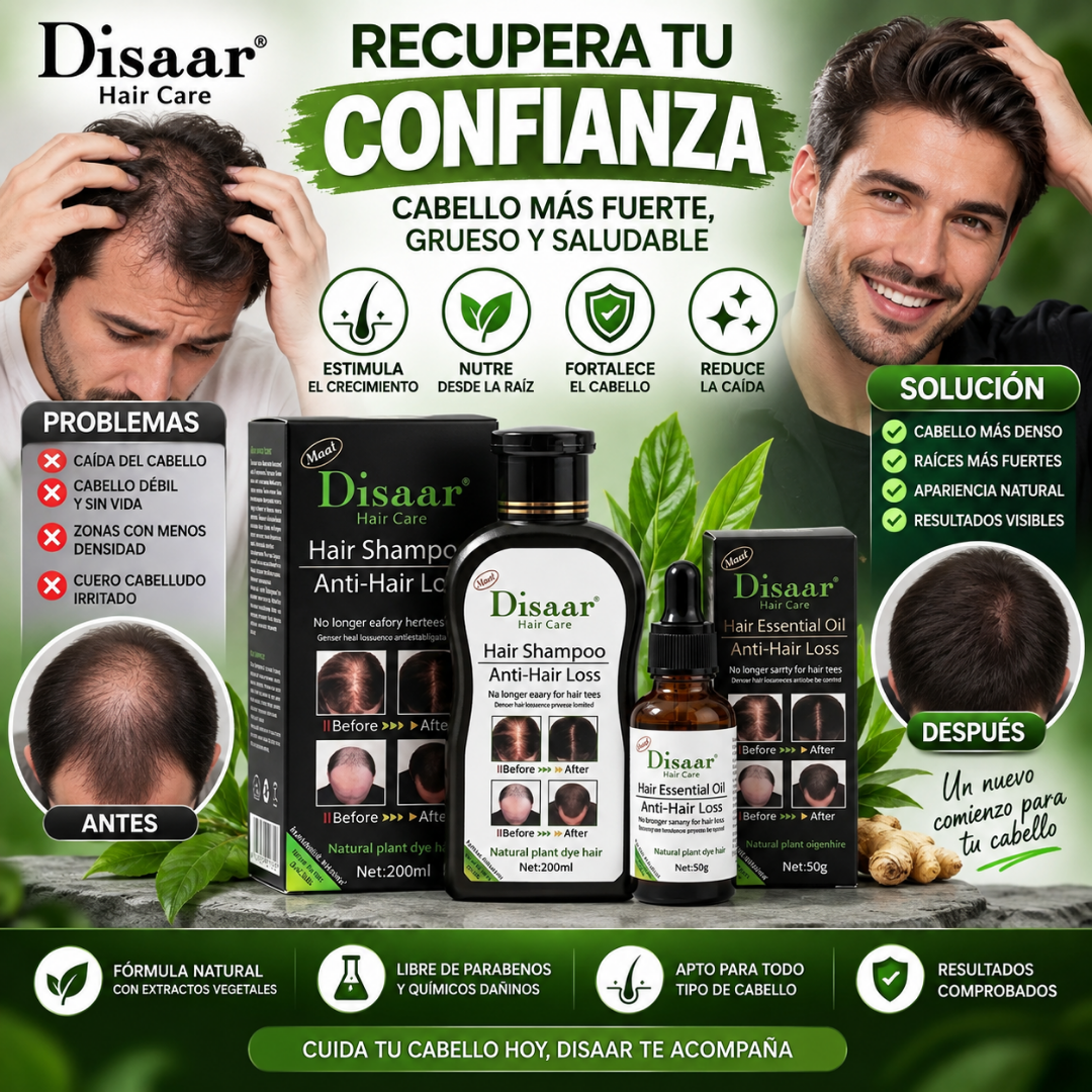 Pack Disaar Anticaída – Shampoo + Aceite | Fortalecimiento y Vitalidad