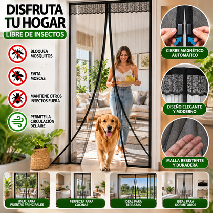 Cortina Mosquitera Magnética para Puerta 2x1 | Protección contra Insectos