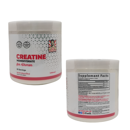 Creatina Monohidratada para Mujer – Fuerza y Rendimiento 240 g
