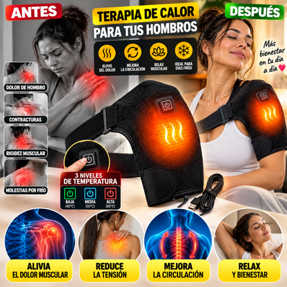 Hombrera Térmica Eléctrica -USB  Calor para Hombro, Cuello y Espalda