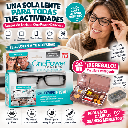 Lente One Power 2X1 + Pastillero de Regalo