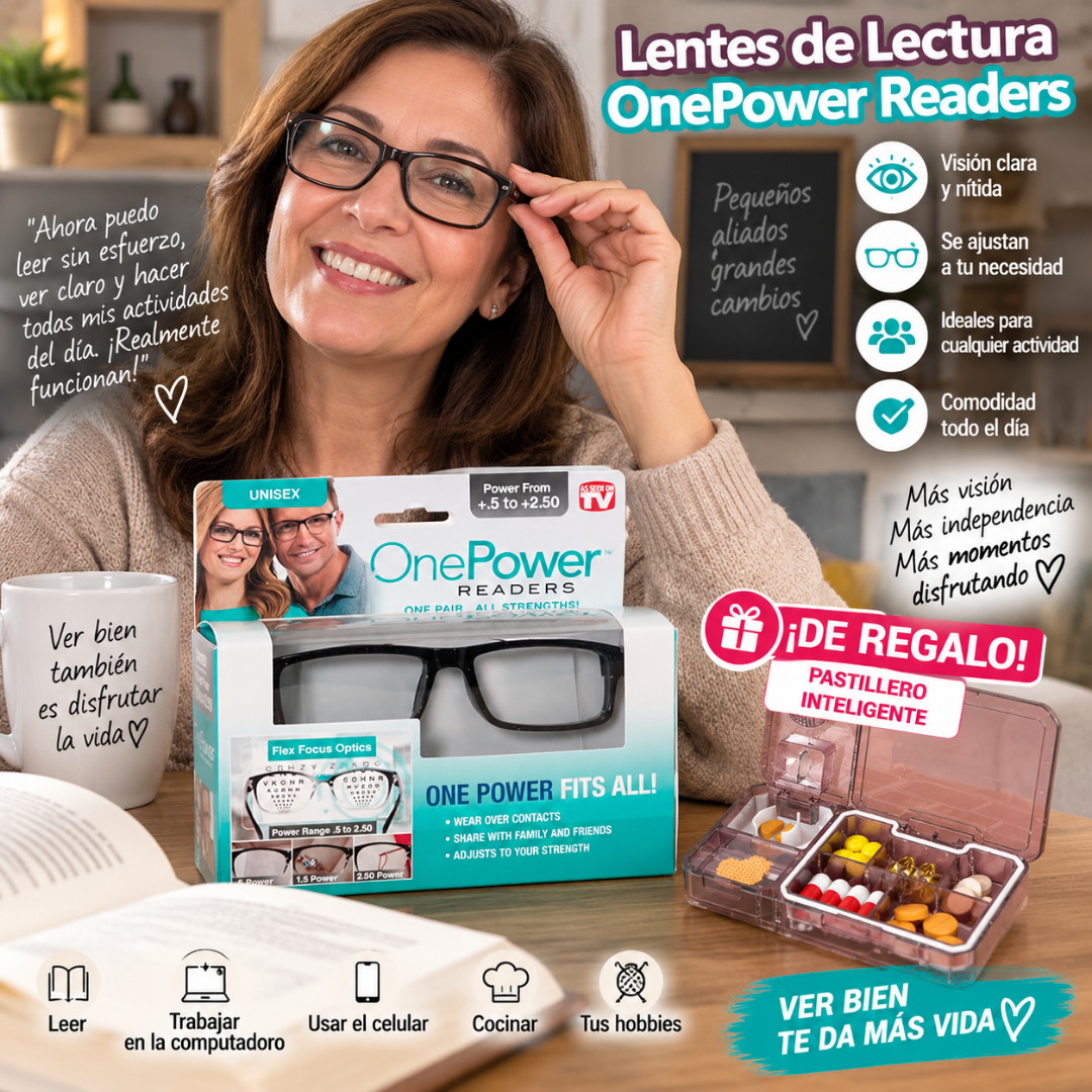 Lente One Power 2X1 + Pastillero de Regalo