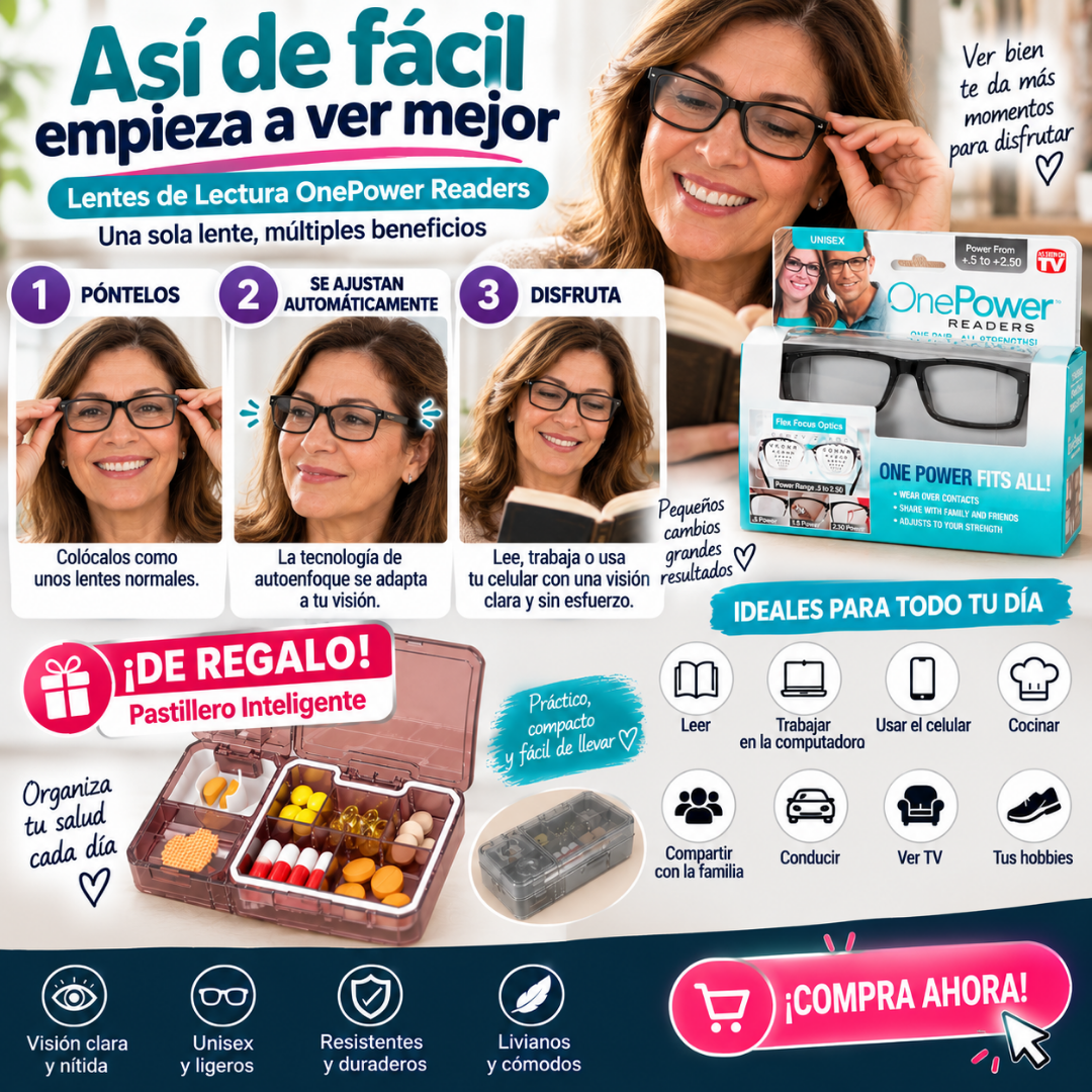 Lente One Power 2X1 + Pastillero de Regalo