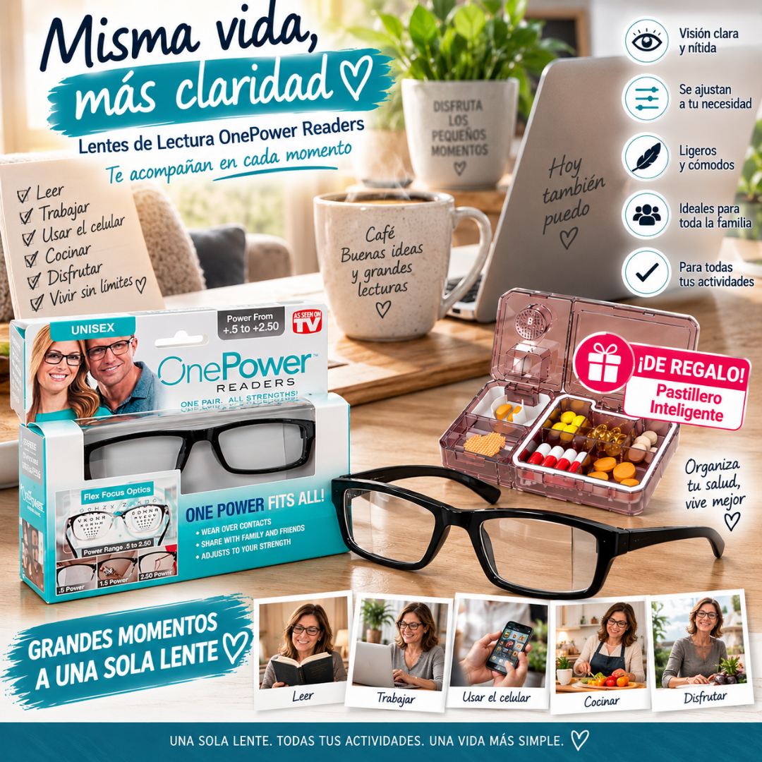 Lente One Power 2X1 + Pastillero de Regalo