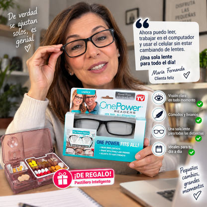 Lente One Power 2X1 + Pastillero de Regalo