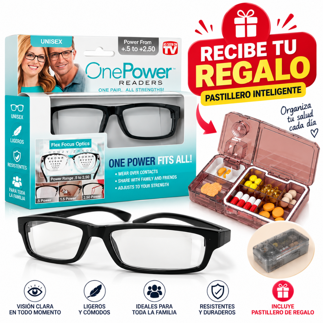 Lente One Power 2X1 + Pastillero de Regalo
