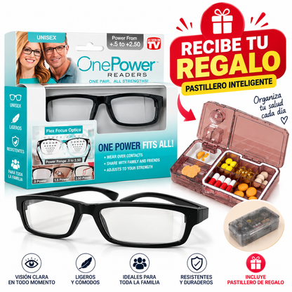 Lente One Power 2X1 + Pastillero de Regalo