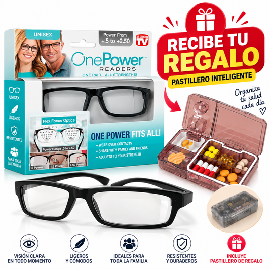 Lente One Power 2X1 + Pastillero de Regalo