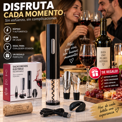 Sacacorchos Eléctrico para Vino