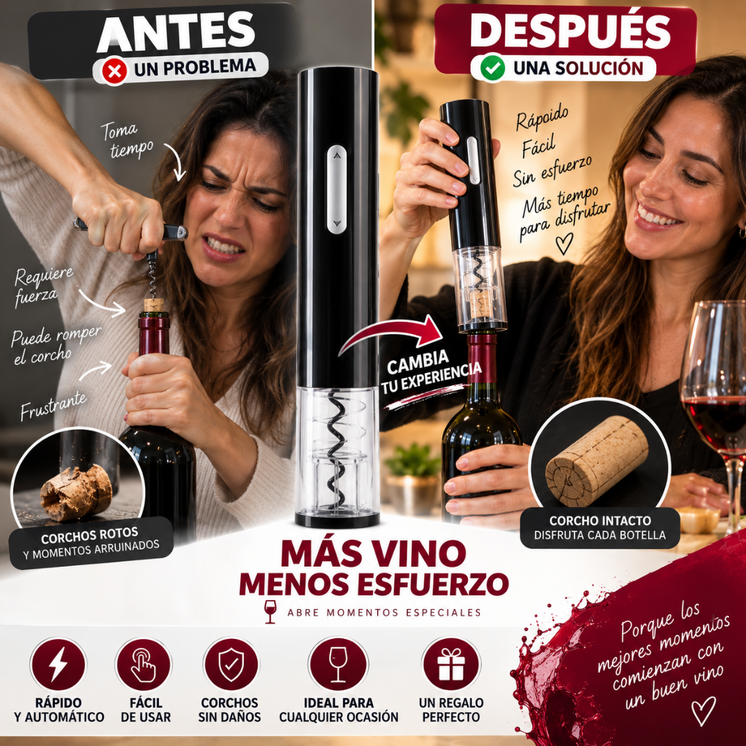 Sacacorchos Eléctrico para Vino