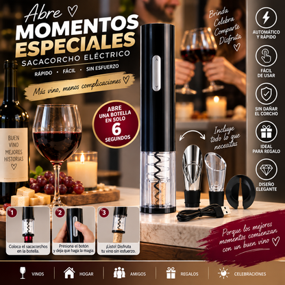Sacacorchos Eléctrico para Vino