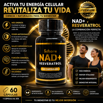NAD+ Resveratrol 60 Capsulas.