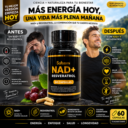 NAD+ Resveratrol 60 Capsulas.