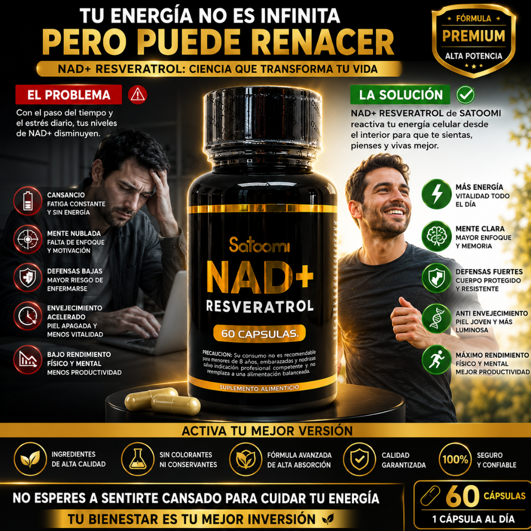 NAD+ Resveratrol 60 Capsulas.
