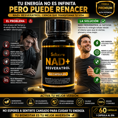 NAD+ Resveratrol 60 Capsulas.