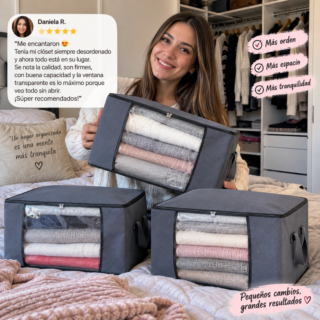 Caja Organizadora de Tela con Visor X6