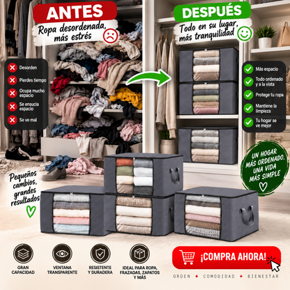 Caja Organizadora de Tela con Visor X6