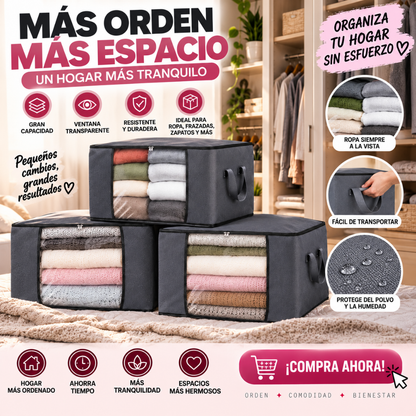 Caja Organizadora de Tela con Visor X6