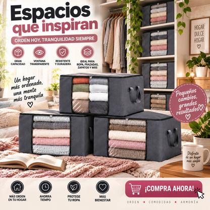 Caja Organizadora de Tela con Visor X6