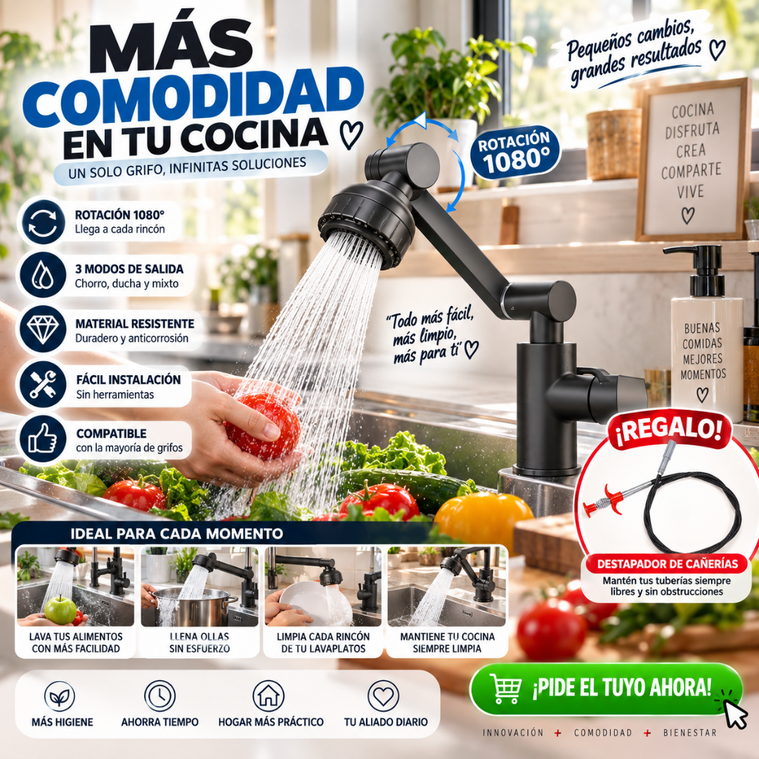 Grifo Universal 1080° + Garra Flexible de Rega