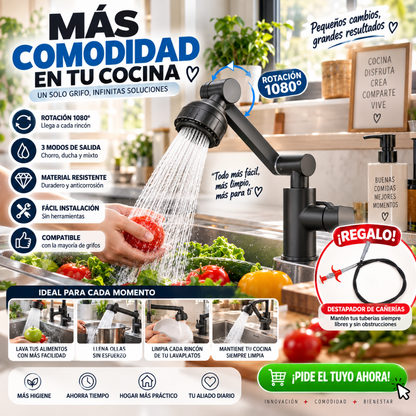 Grifo Universal 1080° + Garra Flexible de Rega