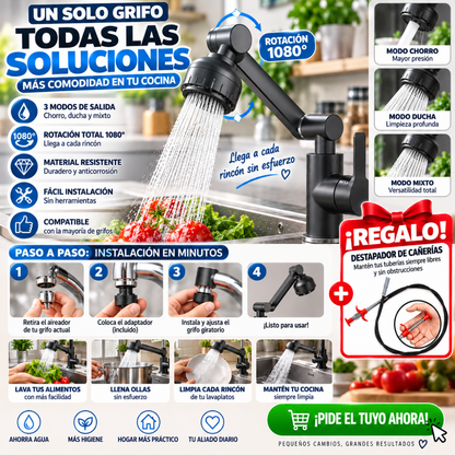Grifo Universal 1080° + Garra Flexible de Rega