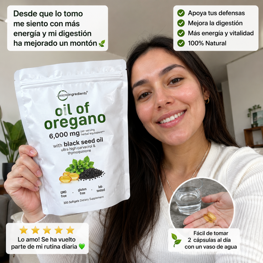 Aceite de Orégano 6000 mg 60 Cap.