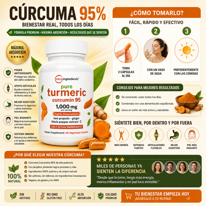 Turmeric Curcumin 60 Cápsulas