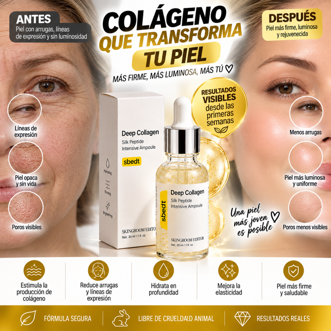 Sérum Facial de Colágeno y Péptidos |Hidratación y Firmeza 30 ml