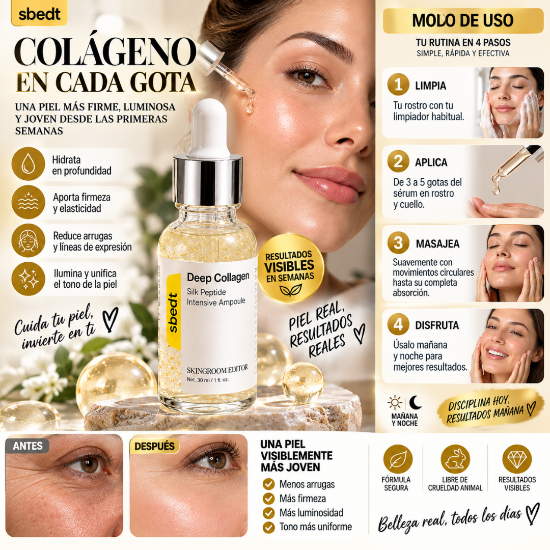Sérum Facial de Colágeno y Péptidos |Hidratación y Firmeza 30 ml