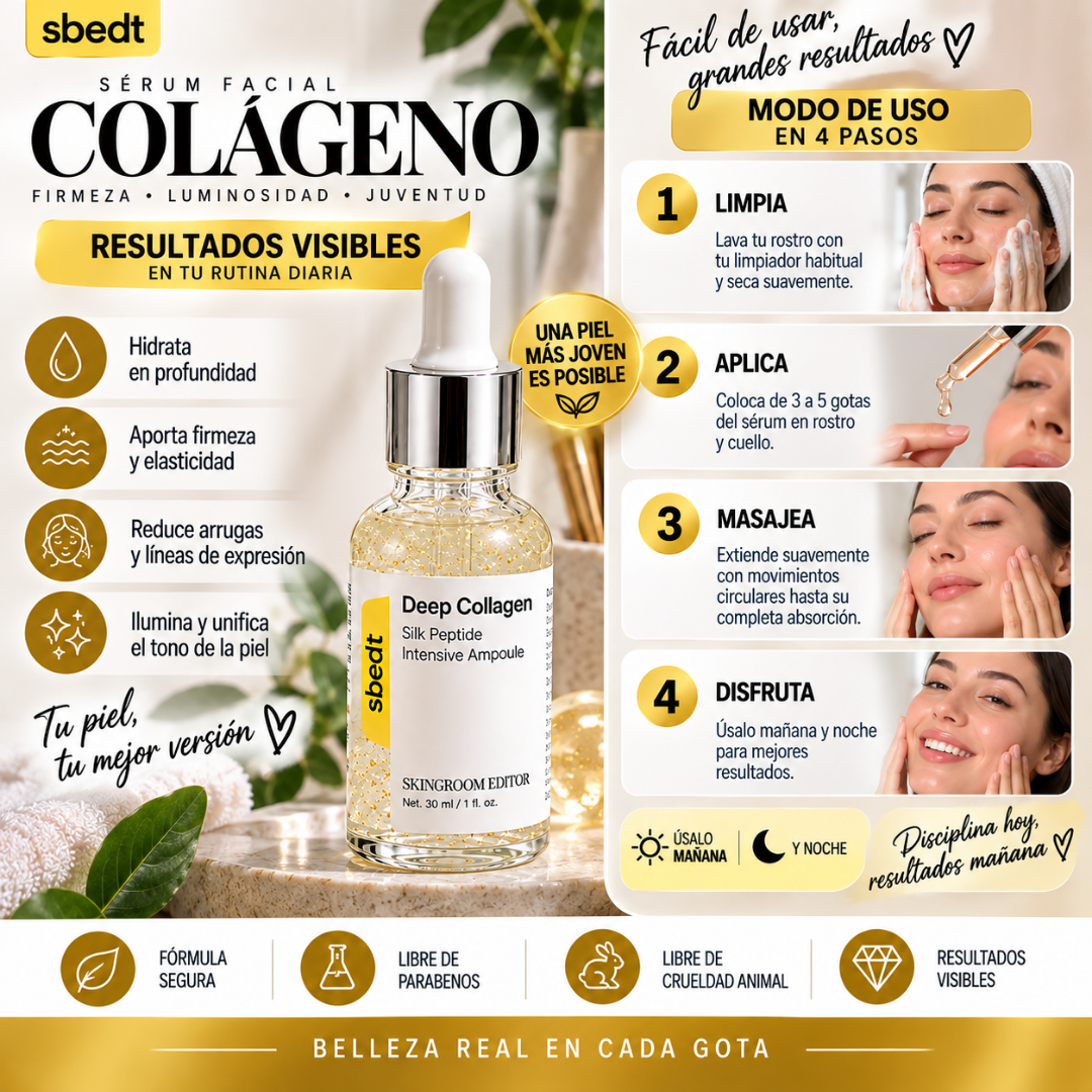 Sérum Facial de Colágeno y Péptidos |Hidratación y Firmeza 30 ml